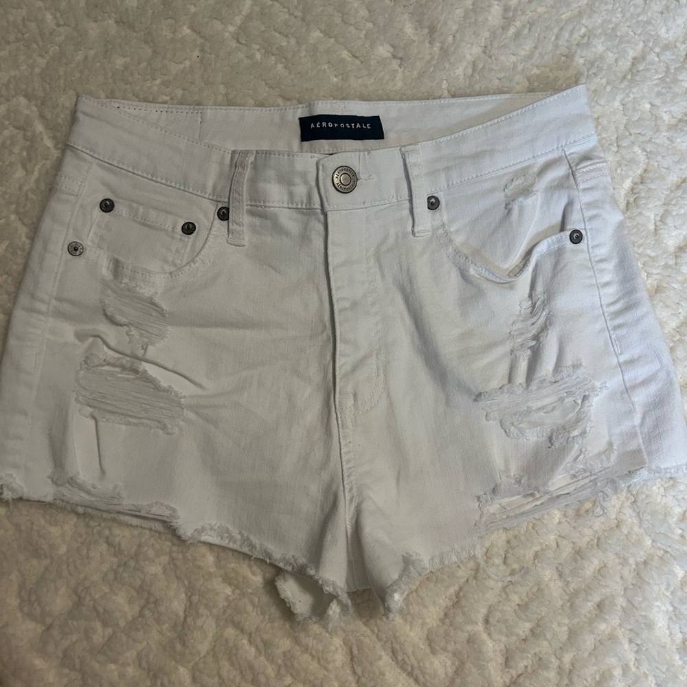 Aeropostale Women's White Jean Shorts
